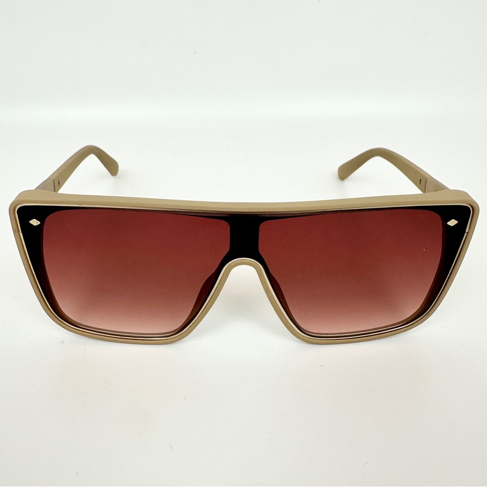 TOPFOXX Rayz Limited Edition Raya Coleman Collab Nude Squared Sunglasses